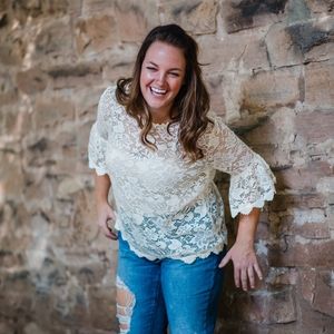 Cream Lace Top